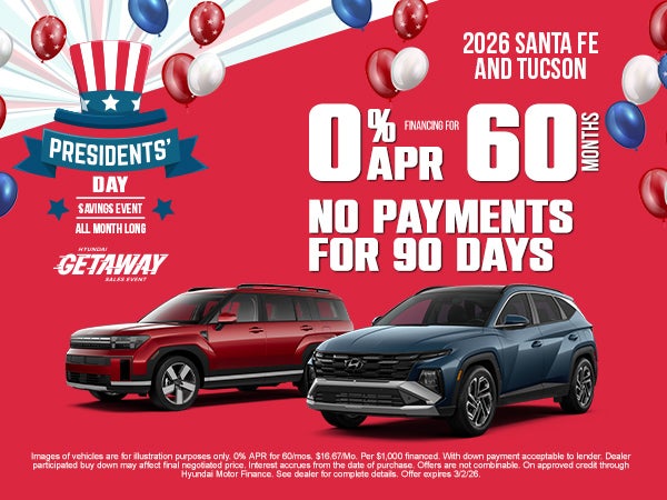New 2026 Hyundai Santa Fe & Tucson